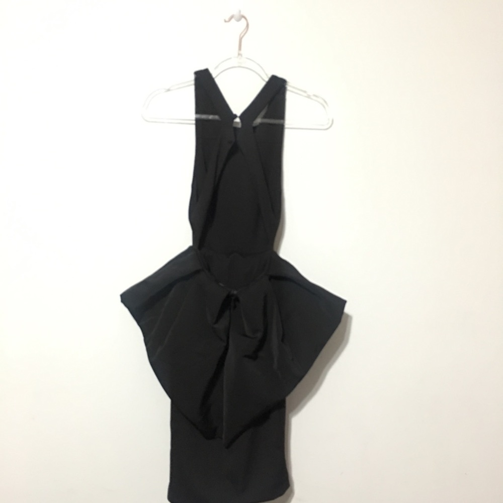 Aqua by Aqua Ace Black Peplum Mini Dress Size 0 - Picture 4 of 8
